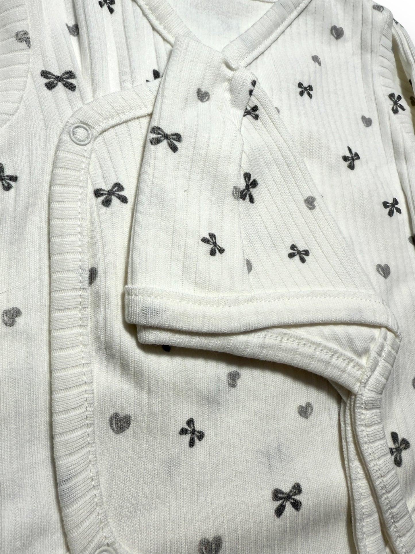 BIAŁY 3-CZĘŚCIOWY KOMPLET Z KOKARTKAMI