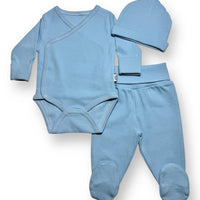 NIEBIESKI KOMBINEZON Z CZAPKĄ