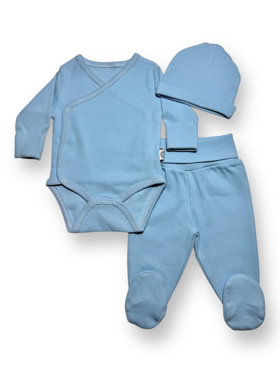NIEBIESKI KOMBINEZON Z CZAPKĄ