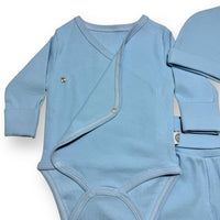 NIEBIESKI KOMBINEZON Z CZAPKĄ