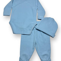 NIEBIESKI KOMBINEZON Z CZAPKĄ