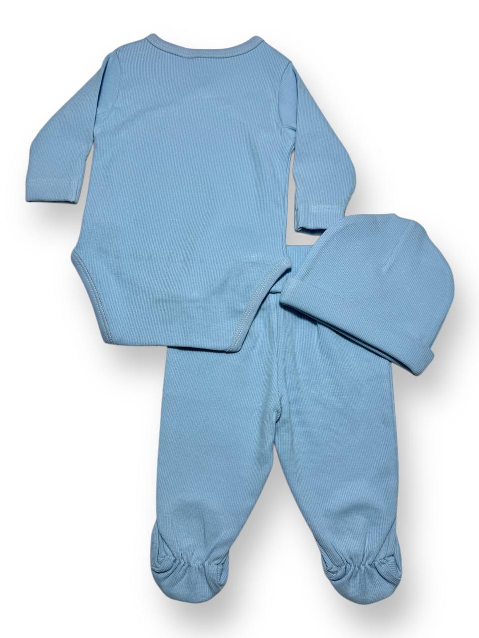 NIEBIESKI KOMBINEZON Z CZAPKĄ