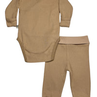 BRĄZOWE SPODNIE Z BODY
