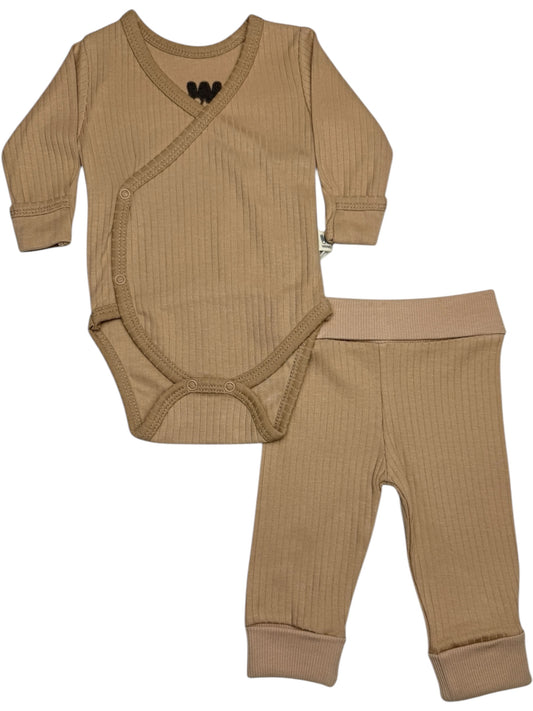 BRĄZOWE SPODNIE Z BODY